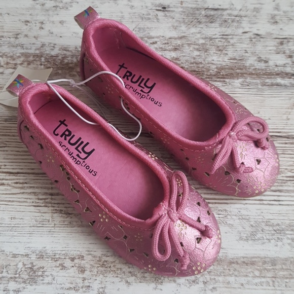 NWT Pink Shimmer Toddler Ballet Flats - Picture 4 of 8